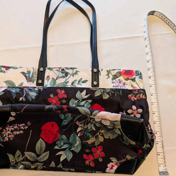 Calvin Klein Black Floral Tote - Picture 4 of 14